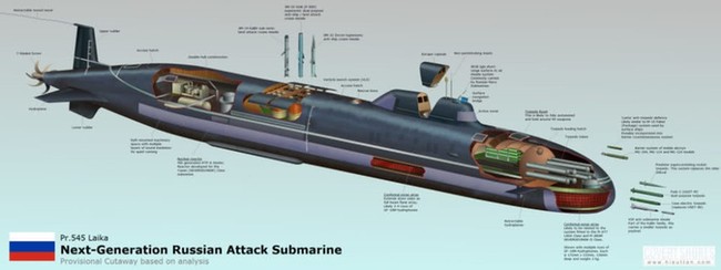 水下“猛犬”——俄罗斯第五代545型核潜艇